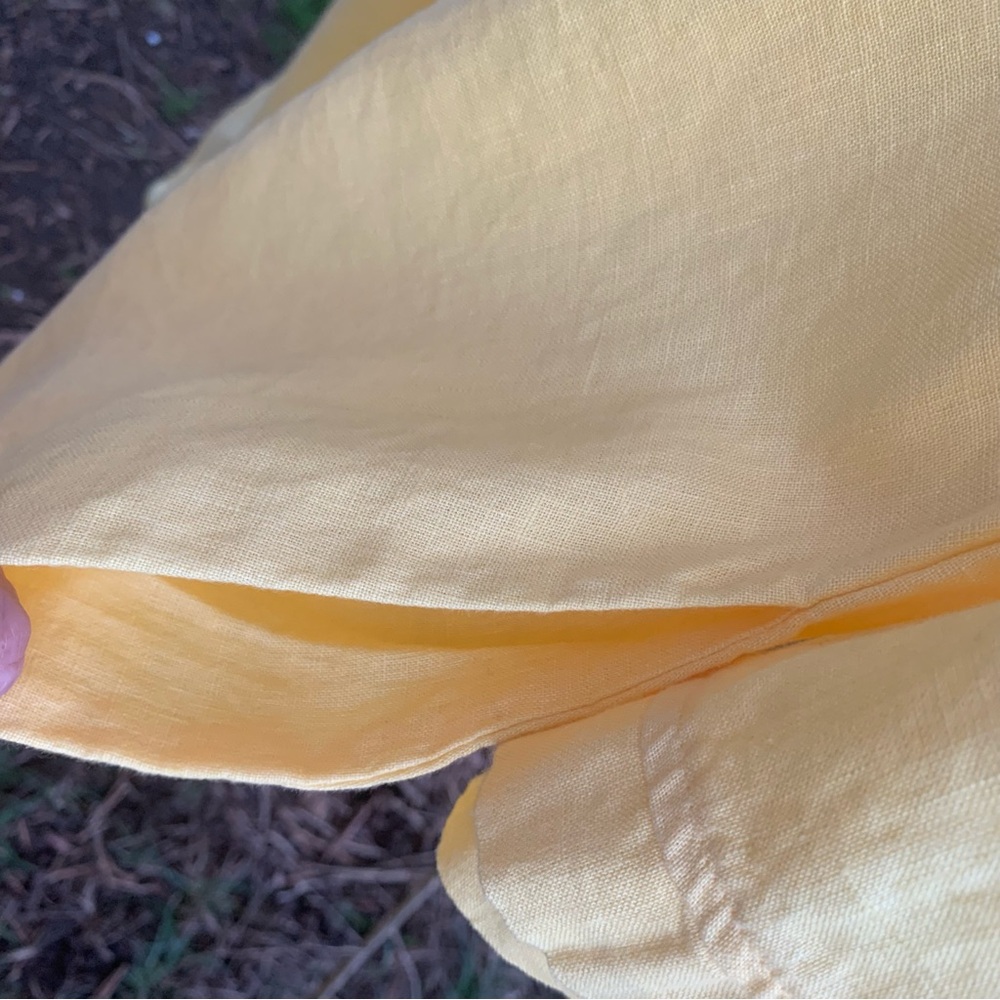 Flax Linen Long Sleeve Dess in a Sunny Yellow - Picture 11 of 14